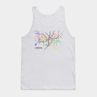 London Underground Subway Map Tank Top